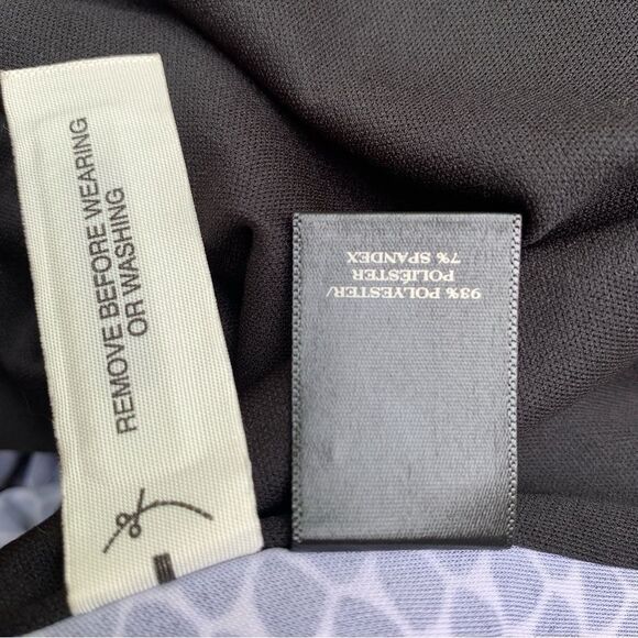 Ann Taylor Sleeveless Wrap Dress - XS - Black White Geometric Print - Picture 13 of 16